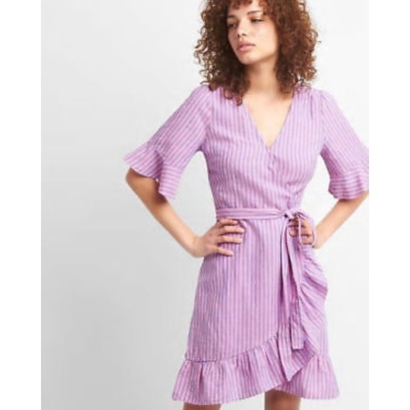 ruffle linen dress